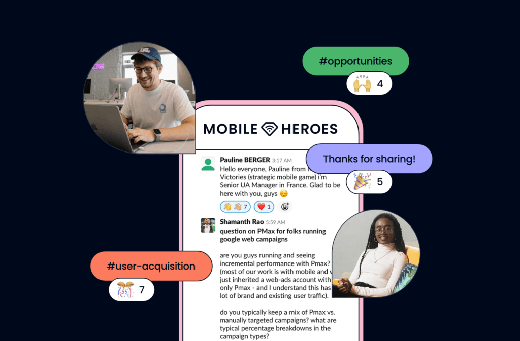 Mobile Heroes Slack Community home page